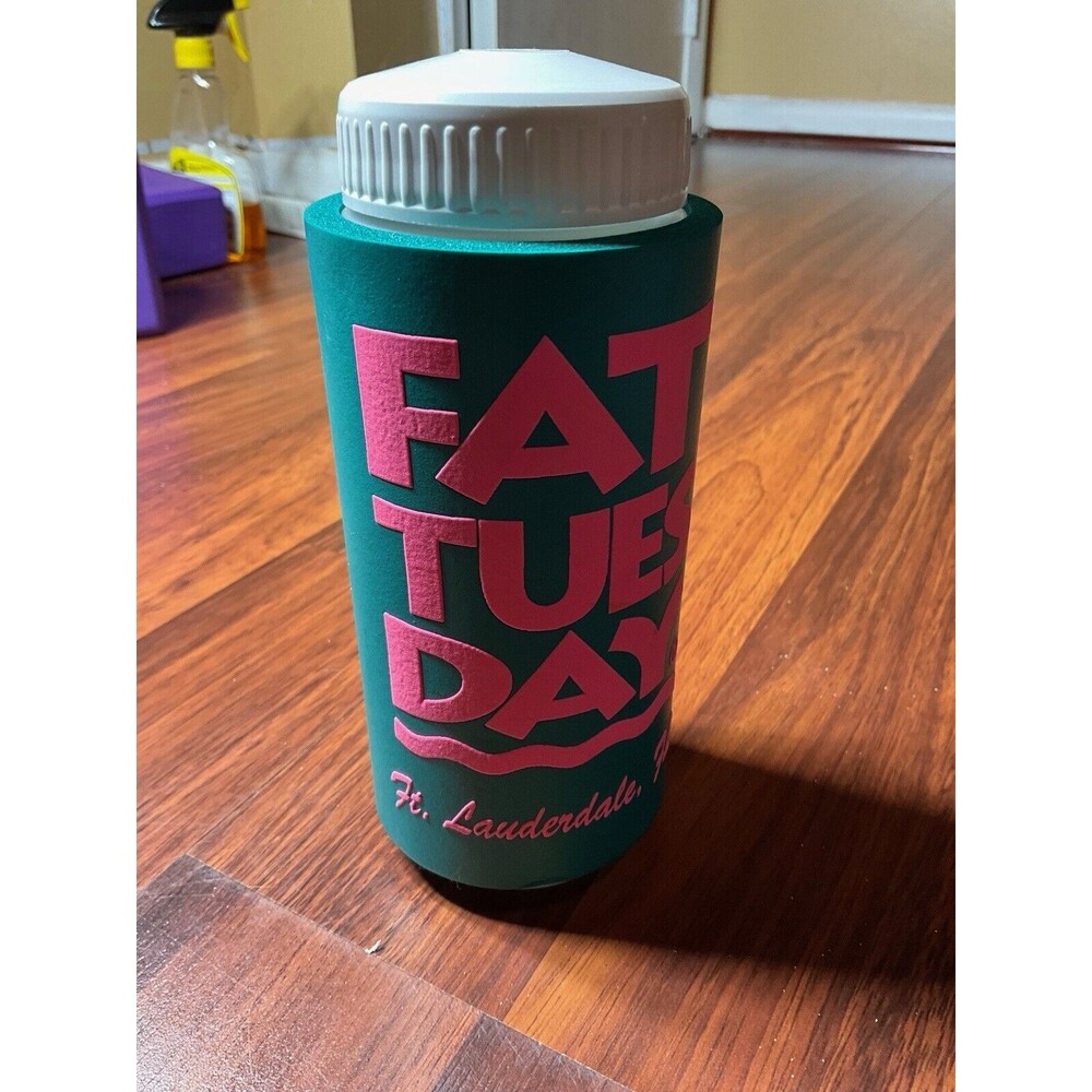 Fat Tuesday Fort Lauderdale Reusable Koozie Sport Cup Water Bottle 2 Bottles
